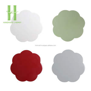 Napperons ovales jaunes napperons en laque Boho meilleur vendeur plaque de chargeur variété de tailles et de couleurs de HNH Craft Factory - Product Image 5