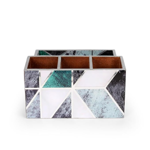 Porta Cubiertos de Madera Hecho a Mano de Lujo, Soporte de Almacenamiento Multiusos para Cocina con Elegante Diseño Impreso - Product Image 1