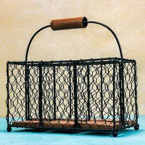 Panier de rangement en métal à grande capacité avec poignées pour le rangement dans le placard - Product Image 5