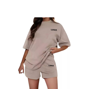 Conjunto Casual de Primavera para Mujer, por Encima de la Rodilla, con Logotipo Personalizado, Material Fresco, Diseño Estampado, Tendencia Actual, Precio Bajo - Product Image 3