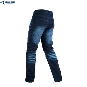Jeans de Motociclista para Hombre, Lavados con Efecto Desgastado, Transpirables, para Todas las Temporadas - Product Image 2