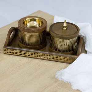 Quemador de Incienso de Madera con Diseño Árabe Único, Ecológico, para Uso Religioso, Redondo, para Bakhoor - Product Image 4