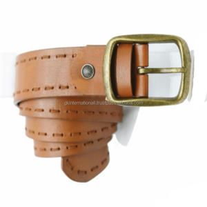 Super Product handmade <b>Tan</b> Genuine <b>Leather</b> casual <b>belt</b> for unisex with hand stitching and changeable antique buckle set - Product Image 5