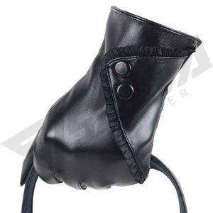 LEATHER FULL FINGER DRIVING GLOVES BROWN or BLACK Luxury Winter womens Cold Weather Warm Genuine Leather Dressing Driving Gloves - Product Image 2