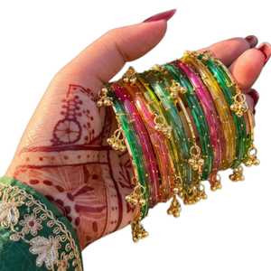 Bijoux faits main de qualité export, bracelets de mode, ensembles de churiyan, bracelets en verre kashmiri haut de gamme, collection de mariage pakistanaise. - Product Image 1