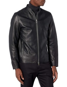 Solid Color Casual Men's Eco-Friendly Breathable Leather Winter <b>Jacket</b> - Product Image 3