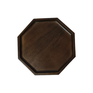 Plateau de service en bois de manguier vieilli brun noyer foncé plateau artisanal OEM ODM pour décoration de table de mariage maison hôtel pour bougie - Product Image 1
