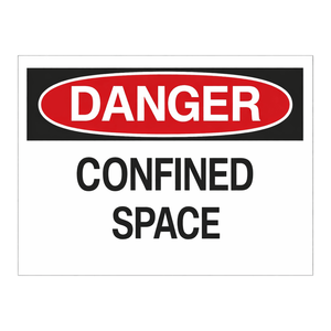 Señal de Advertencia de Seguridad para Espacios Confinados Brady Danger, de PVC para Interiores/Exteriores, para Obras de Construcción - Product Image 2
