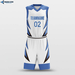 <b>DSI</b> Sublimated V-Neck Unisex Basketball Jersey Sleeveless Polyester Moisture Wicking Geometric Print Elastic Waist Athletic Fit - Product Image 2