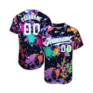 Nuevas Camisetas de Béisbol y Uniformes Personalizados Transpirables para Adultos de Alta Calidad 100% Poliéster con Cuello en V y Nombre del Equipo Personalizado - Product Image 3
