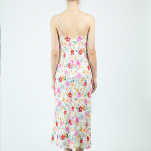 Women's Floral Print Pleated Washable Spaghetti Strap <strong>Midi</strong> <strong>Dress</strong> 2026 Summer Casual Sleeveless High Waist Fitted <strong>Dress</strong> - Product Image 5