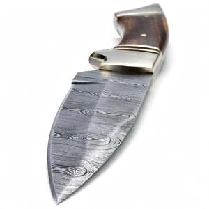 Couteau de boucher artisanal en acier Damas, manche en bois, outil de cuisine - Product Image 4
