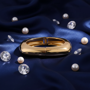 Bracelet manchette plaqué or 18 carats, design occidental, lourd, bijoux de luxe, commande en gros disponible, fournisseur OEM de bracelets en laiton - Product Image 4