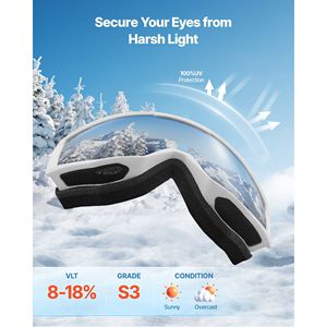 Gafas de Esquí para Hombre, Mujer y Jóvenes con Revestimiento Revo Rosa, Antivaho OTG, Marco de TPU, Ventilación, Compatibles con Casco - Product Image 3