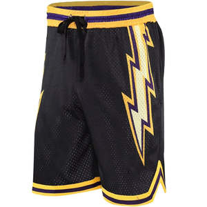 กางเกงบาสเก็ตบอลผ้าขนสัตว์พิมพ์ลายสกรีนคุณภาพสูงสำหรับทุกเพศ สไตล์สตรีทแวร์  รับสั่งทำทีมและหมายเลข  แบบเรียบง่ายลำลอง - Product Image 3