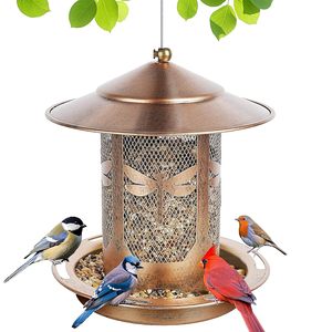 Comedero para Pájaros de Metal Rústico Colgante con Diseño de Libélula, Comedero para Pájaros Silvestres para Exteriores, Decorativo para Jardín, Patio o Terraza - Product Image 1