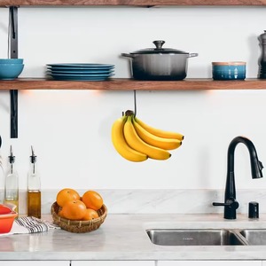 Metal Hanging Fruit Holder Rustic J Style Banana Hook Storage Rack For Kitchen Ceiling Mount - Product Image 3