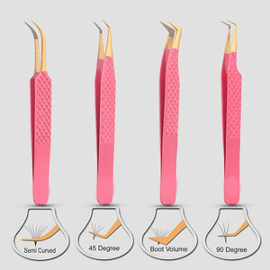 Pince à cils professionnelle de qualité supérieure en acier inoxydable, pointe lisse, anti-magnétique, 10 mm - Product Image 2