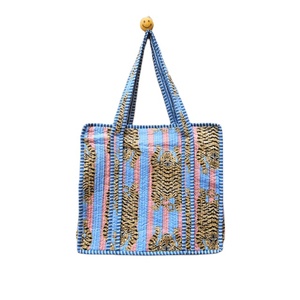 Sac fourre-tout imprimé tigre en coton matelassé poignée Shopping voyage sac à bandoulière pour femmes accessoires sacs marché sac à main - Product Image 1