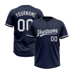 Maillot de baseball et de softball de haute qualité à deux boutons avec logo personnalisé, nouveau design, manches courtes, unisexe, prix de gros - Product Image 1