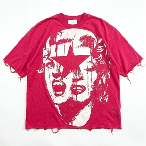 เสื้อยืดคอกลมทรงโอเวอร์ไซส์ลายกราฟิกสไตล์สตรีทแวร์ แขนสั้น ผ้าคอตตอนถัก ทรงวินเทจ ไหล่ตก ทรงหลวม สีซีดจาง - Product Image 1