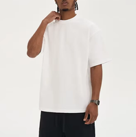 T-shirt vintage streetwear surdimensionné en coton 100 % délavé à l'acide, tendance 2026, écologique, avec impression de logo personnalisé et broderie