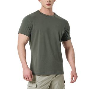 180 Gsm coton Spandex blanc Gym Fitness mâle vêtements de sport Muscle Slim Fit hommes t-shirt décontracté sport à manches courtes t-shirt pour hommes - Product Image 6