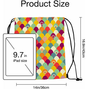 Wholesale Sublimation <b>Drawstring</b> Bags Custom Logo Polyester <b>Backpack</b> Gym Sports Bag Lightweight Durable String Bag - Product Image 6