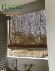 Cortina enrollable de fibra de coco tropical, estilo bohemio, para patio exterior, sombra rústica para resort, cortina enrollable de coco personalizada de Vietnam - Product Image 5