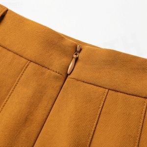 Mini-jupe plissée taille haute pour femme, couleur unie, tissée, coupe trapèze, style décontracté toutes saisons - Product Image 4
