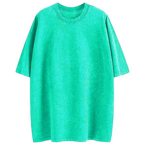 เสื้อยืดคอตตอนหนาน้ำหนักมากทรงโอเวอร์ไซส์สำหรับผู้หญิง แบบย้อมสีเอซิด ผลิตจากโรงงานโดยตรง คุณภาพสูง ระบายอากาศได้ดี คอกลม ทรงหลวม สั่งทำได้ - Product Image 6
