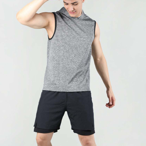 Lightweight 100% Cotton Mens Solid <b>Mid</b> Waist Drawstring Knitted Breathable Quick-Dry Athletic Casual Shorts - Product Image 5