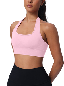 Custom Design Women High Support Breathable Compression Yoga Sports <b>Bra</b> Crisscross Straps Removable <b>Cups</b> Spandex/Nylon Material - Product Image 1