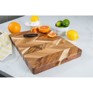 Rustic Charm <b>Solid</b> <b>Wood</b> Rectangle Serving <b>Board</b> Dishwasher Safe & Non-Toxic - Product Image 5