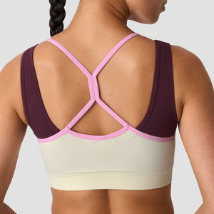 Haut de sport côtelé pour femme, conception double couche, dos croisé, coupe ajustée, respirant, anti-transpiration, haute résistance - Product Image 6