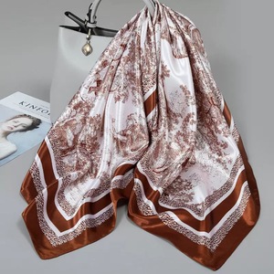 New Muslim Tassel Scarf Women Warm Candy Solid Color Turkish Satin <b>Silk</b> Square Casual Multi-Functional Shawl Pashmina Daily Wear - Product Image 4