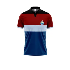 孟加拉国供应商定制设计足球运动衫时尚休闲定制升华印花男式马球领运动衫