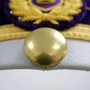 Chapeau de cérémonie blanc à couronne, brodé à la main, réglable, pour adultes, idéal pour les événements de loge maçonnique - Product Image 6