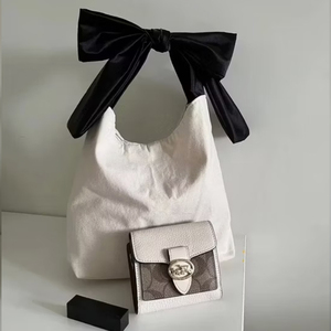 Elegante Bolso Tote de Lona Estilo Bohemio para Mujer con Lazo en el Hombro, Cierre Personalizado, Ligero, Resistente al Agua, para Pedidos al por Mayor - Product Image 4
