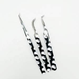 Pince à cils pour soins personnels, pose et retrait de faux cils, design ergonomique antidérapant, emballage personnalisé. - Product Image 2
