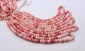 ลูกปัดโอปอลสีชมพูอ่อนทรงรอนเดลล์เรียบขนาด 7-7.5 มม. ลูกปัดโอปอลสีชมพูเชอร์รี่ ลูกปัดพลอยโอปอลสีชมพูธรรมชาติทรงรอนเดลล์แบบหลวม - Product Image 5