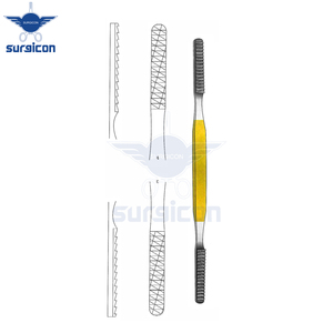 Râpes nasales Fomon 20,5 cm / 8 pouces droites avec inserts en carbure de tungstène TC 40 x 7 mm Fig. 3/4 pour une mise en forme précise des os nasaux - Product Image 5
