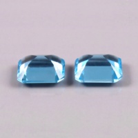 Naturel pour la topaze bleue à facettes en forme d'octogone pierre précieuse en vrac IGI certifié pour la fabrication de bagues 13*18mm