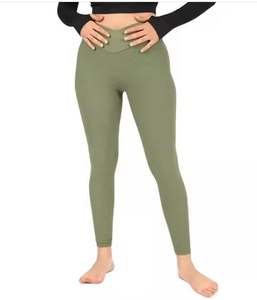 Venta al por mayor de las mujeres de alta calidad 100% algodón Activewear Yoga Leggings Pantalones de Yoga de algodón orgánico sostenible - Product Image 5