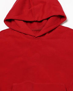 Sweat-shirt à capuche en polaire rouge surdimensionné pour homme de haute qualité, décontracté, couleur unie, avec poches, coupe classique, tricoté, imperméable - Product Image 6