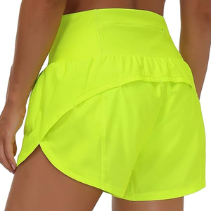 Mid Waisted 2 1 Outdoor Golf Women's Shorts Quick Dry <b>Athletic</b> Breathable Skinny Fit Mesh Liner Printed Drawstring Closure - Product Image 3