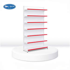 One Tech Versatile 7 Layer Single Side Solid <b>Wall</b> Rack Powder Coated Iron Anti Rust Skid Proof Supermarket Multipurpose Mart - Product Image 1