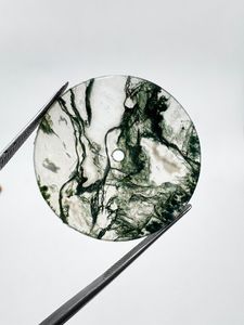 หน้าปัดนาฬิกาทำจากมอสอาเกตธรรมชาติ ขนาด 28.50 มม. สีเขียว/ขาว หนา 0.7 มม. สไตล์คลาสสิก หรูหรา สำหรับทำนาฬิกาขายส่ง - Product Image 5