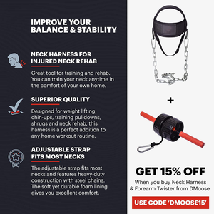 Gym Head <b>Harness</b> <b>Men</b> Women Neck Trainer Weight Training Strength Support Resistance Workout OEM Supplier - Product Image 2