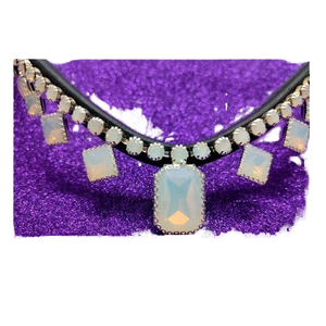 Cabezada para Caballo de Diseño Inteligente, Multifuncional, Personalizable, de Cuero con Cristales Cuadrados Negros, Marrones y Blancos, de Súper Calidad y Cómoda - Product Image 5